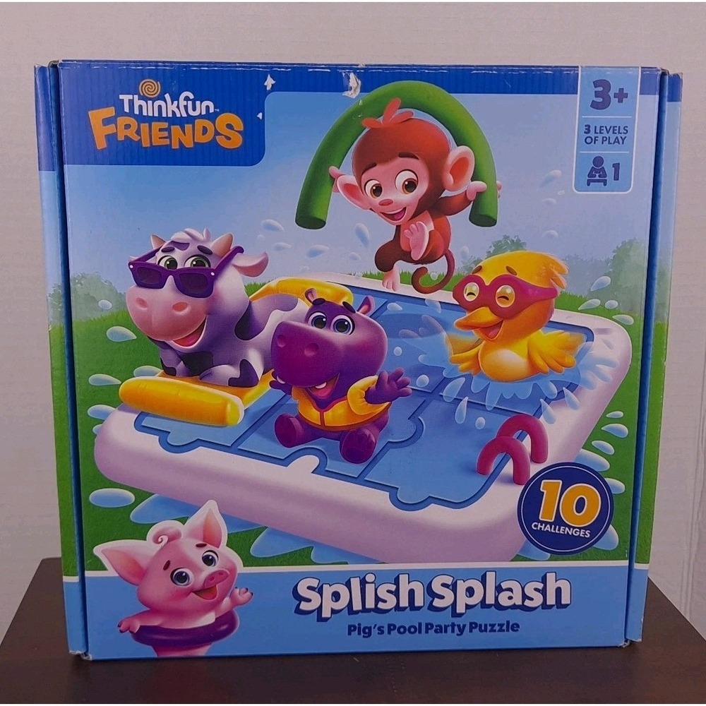 Splish Splash Pig's Pool Party Brain Teaser Puzzle Thinkfun Friends Ages‎ 3+ New